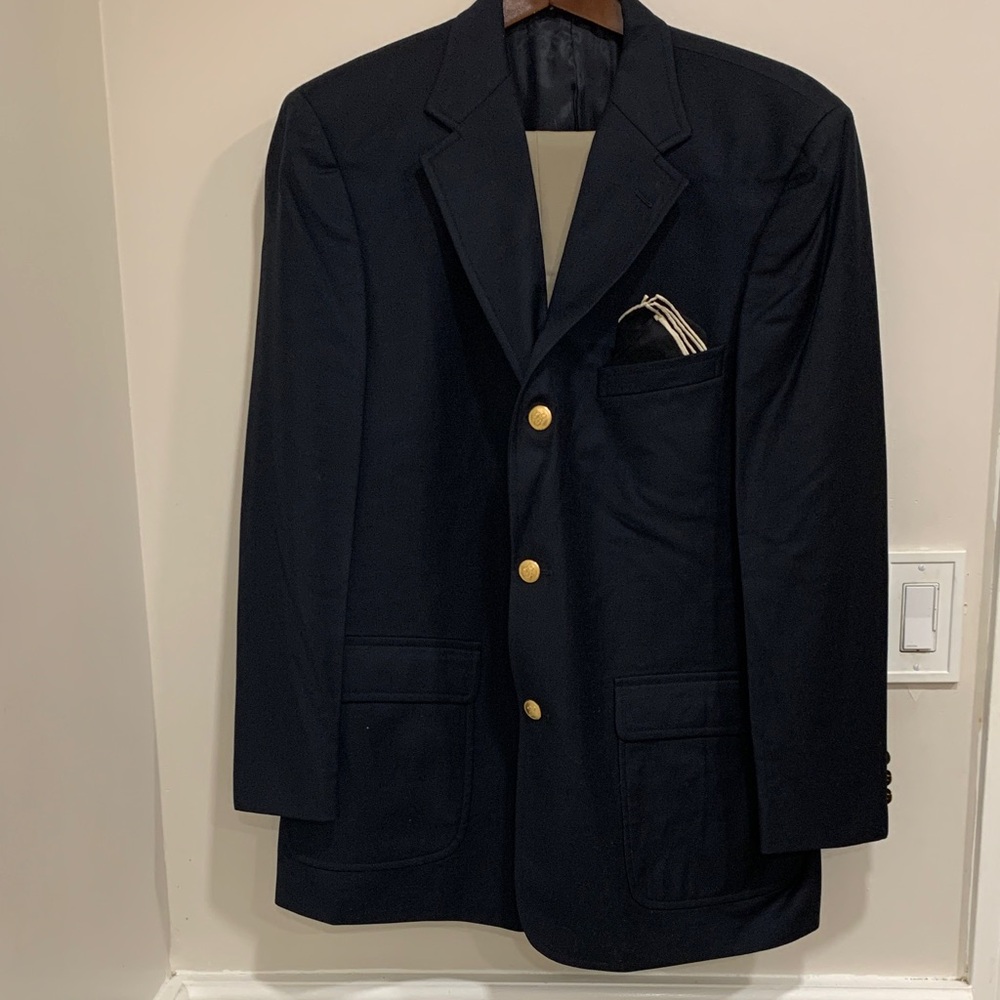 Brooks Brothers Navy Blazer with Gold Buttons